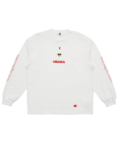 I Love Osaka / アイラブオオサカロングスリーブTシャツホワイト詳細前