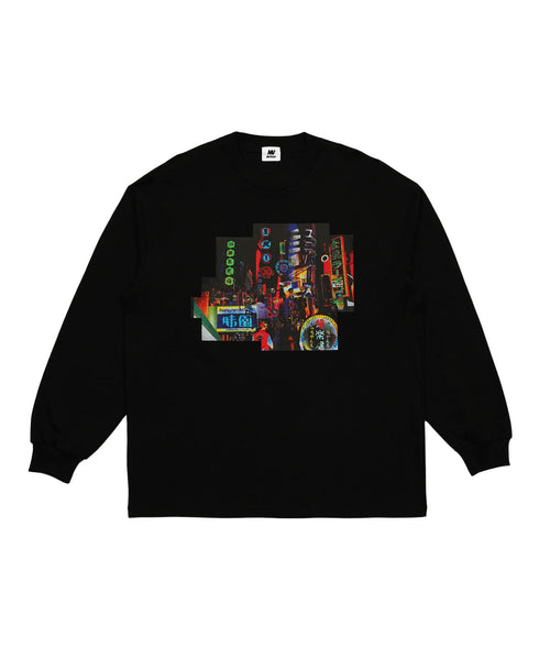 Ura Namba / ウラナンバロングスリーブTシャツブラック詳細前