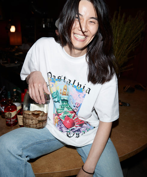 Osaka Mydo / オオサカマイドTシャツホワイトスタイリング1