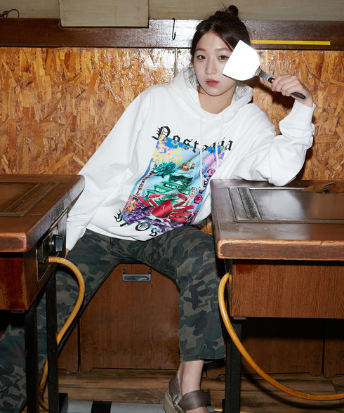 Osaka Mydo / オオサカマイドパーカーホワイトスタイリング2