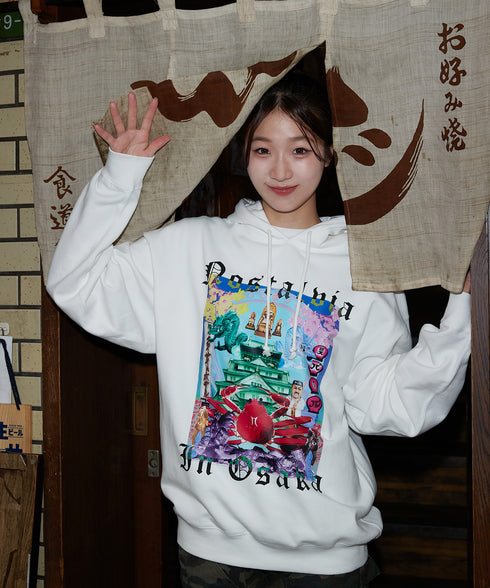 Osaka Mydo / オオサカマイドパーカーホワイトスタイリング1