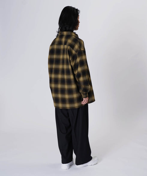 オーバーサイズオンブレチェックシャツ