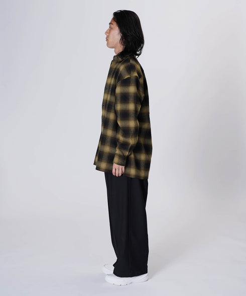 オーバーサイズオンブレチェックシャツ