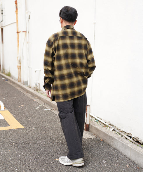 オーバーサイズオンブレチェックシャツ