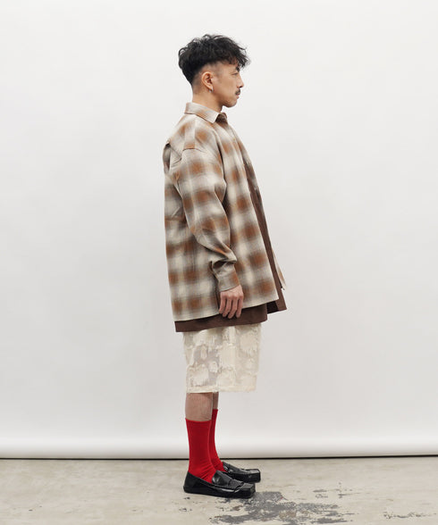 H163 / 着用サイズ:S ベージュ 着用トップス:218008 着用ボトムス:217631