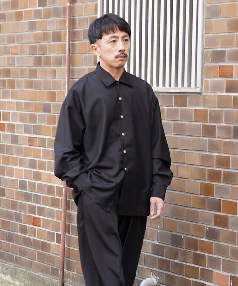 H163 / 着用サイズ:M ブラック 着用ボトムス:218717