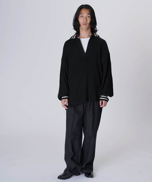 H174 / 着用サイズ: L ブラック 着用トップス:218716