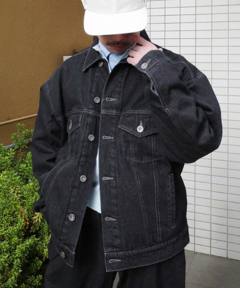 H163 / 着用サイズ:M ブラック 着用ボトムス:218708