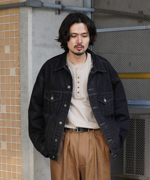 H175 / 着用サイズ:M ブラック 着用ボトムス:217647