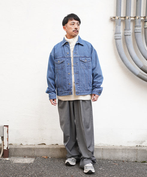 H163 / 着用サイズ:M ブルー 着用トップス:217162 着用ボトムス:218717