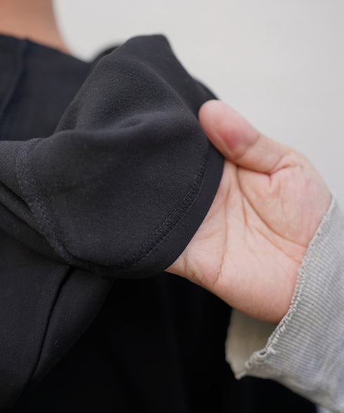 H163 / 着用サイズ: M ブラック 着用ボトムス:217176