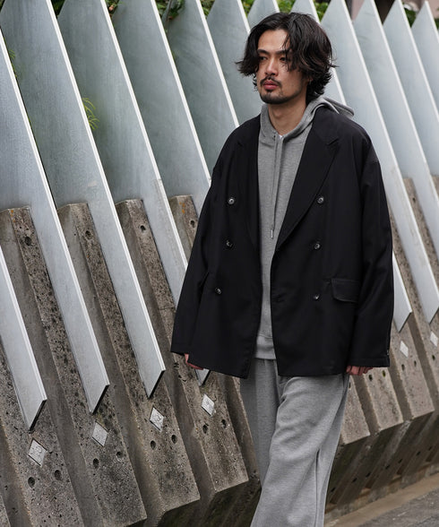 H175 / 着用サイズ: L グレー 着用ジャケット:218718 着用ボトムス:218713