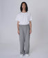 セミワイドスウェットパンツグレー詳細全身前