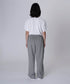 セミワイドスウェットパンツグレー詳細全身後