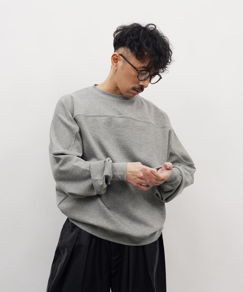 H163 / 着用サイズ:S グレー 着用ボトムス:217612