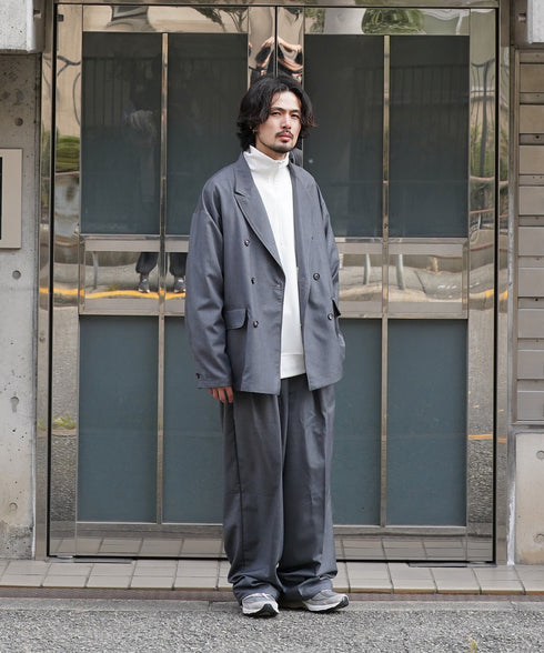 H175 / 着用サイズ:L ホワイト 着用アウター:218718 着用ボトムス:218717