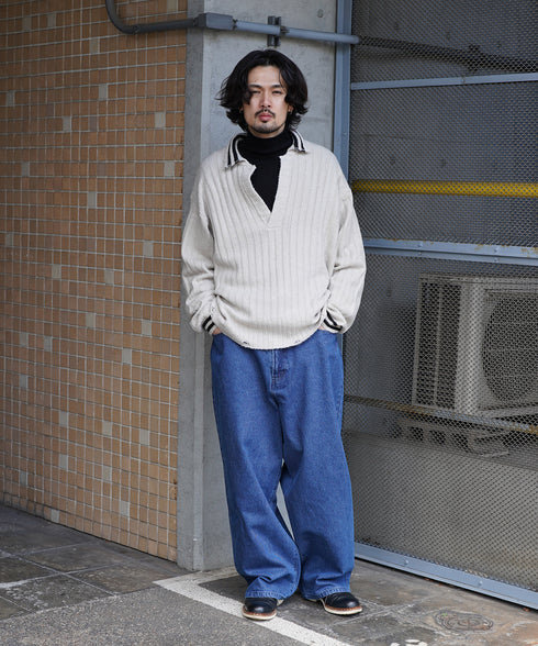 H175 / 着用サイズ:M グレー 着用ボトムス:218711