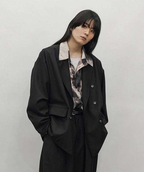 H177 / 着用サイズ:L ブラック 着用トップス:217621 着用ボトムス:218717