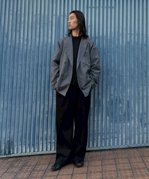 H172 / 着用サイズ:L グレー 着用ボトムス:218717