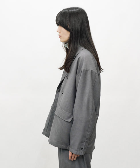 H177 / 着用サイズ:L グレー 着用トップス:218715 着用ボトムス:218717