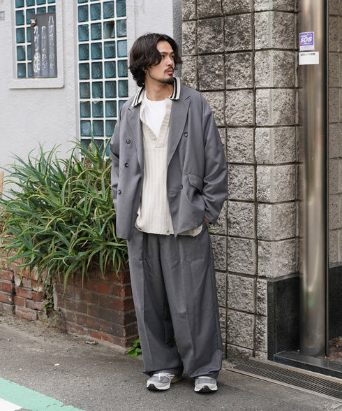 H175 / 着用サイズ: L グレー 着用トップス:218716 着用ボトムス:218717