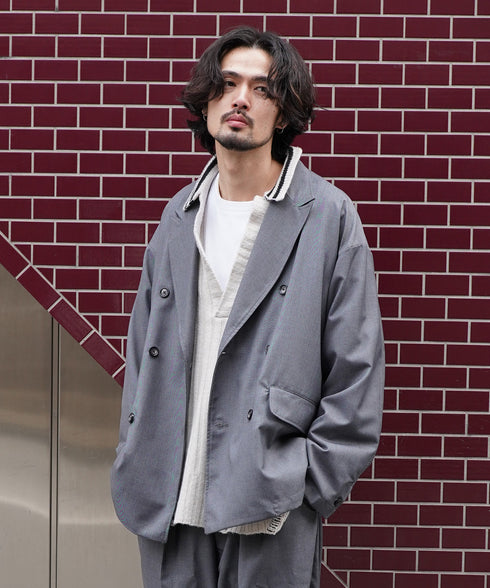 H175 / 着用サイズ: L グレー 着用トップス:218716 着用ボトムス:218717