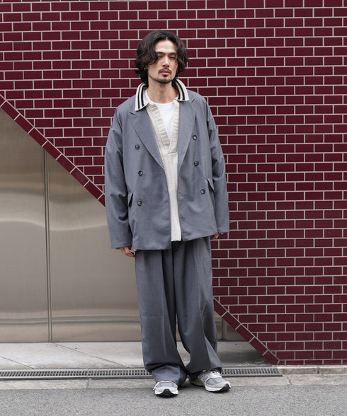 H175 / 着用サイズ: L グレー 着用トップス:218716 着用ボトムス:218717