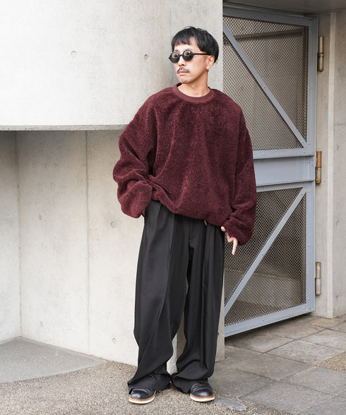 H163 / 着用サイズ:L マルーン 着用ボトムス:218717