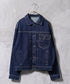 オーバーサイズデニムジャケット│メンズ Gジャン ビンテージ加工 ウォッシュ インディゴ ゆったり ビッグシルエット Tバック