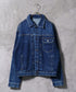 オーバーサイズデニムジャケット│メンズ Gジャン ビンテージ加工 ウォッシュ インディゴ ゆったり ビッグシルエット Tバック
