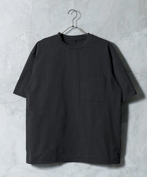アクティブモバイルドローコードTシャツ │ メンズ Tシャツ ドローコード 5分袖 半袖 ストレッチ 伸縮性 軽量 吸水速乾 接触冷感 通気性 ゆったり ワイドシルエット 夏 夏服 カジュアル 旅行 アウトドア