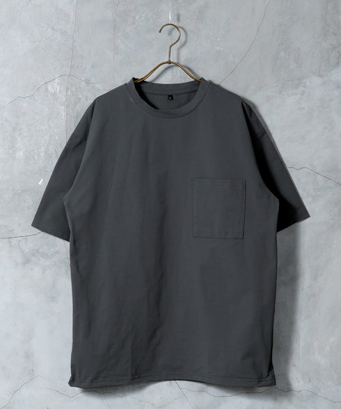 アクティブモバイルドローコードTシャツ │ メンズ Tシャツ ドローコード 5分袖 半袖 ストレッチ 伸縮性 軽量 吸水速乾 接触冷感 通気性 ゆったり ワイドシルエット 夏 夏服 カジュアル 旅行 アウトドア