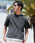 アクティブモバイルドローコードTシャツ │ メンズ Tシャツ ドローコード 5分袖 半袖 ストレッチ 伸縮性 軽量 吸水速乾 接触冷感 通気性 ゆったり ワイドシルエット 夏 夏服 カジュアル 旅行 アウトドア