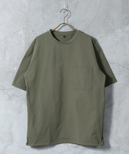 アクティブモバイルドローコードTシャツ │ メンズ Tシャツ ドローコード 5分袖 半袖 ストレッチ 伸縮性 軽量 吸水速乾 接触冷感 通気性 ゆったり ワイドシルエット 夏 夏服 カジュアル 旅行 アウトドア