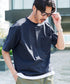 アクティブモバイルドローコードTシャツ │ メンズ Tシャツ ドローコード 5分袖 半袖 ストレッチ 伸縮性 軽量 吸水速乾 接触冷感 通気性 ゆったり ワイドシルエット 夏 夏服 カジュアル 旅行 アウトドア