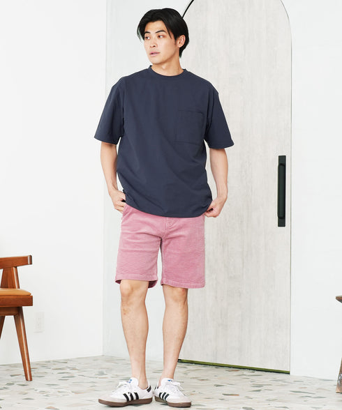 アクティブモバイルドローコードTシャツ │ メンズ Tシャツ ドローコード 5分袖 半袖 ストレッチ 伸縮性 軽量 吸水速乾 接触冷感 通気性 ゆったり ワイドシルエット 夏 夏服 カジュアル 旅行 アウトドア