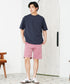 アクティブモバイルドローコードTシャツ │ メンズ Tシャツ ドローコード 5分袖 半袖 ストレッチ 伸縮性 軽量 吸水速乾 接触冷感 通気性 ゆったり ワイドシルエット 夏 夏服 カジュアル 旅行 アウトドア