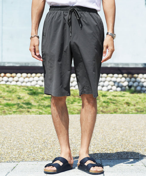 アクティブモバイルハーフパンツ │ メンズ ハーフパンツ ショートパンツ 伸縮性 ストレッチ 軽量 速乾 涼しい 通気性 ウエストゴム リラックス ルーズフィット 夏 夏服 カジュアル 旅行 アウトドア イージーパンツ