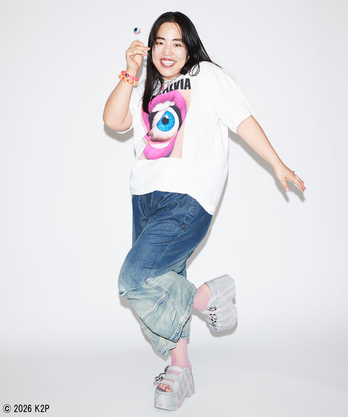 禍禍女Tシャツ ホワイト スタイリング2 まがまがおんな まがまが女 magamagaonnna マガマガ女 禍禍しい女 禍々女 禍々しい ゆりあんレトリバー ゆりやんレトリィバァ 映画 mmo コラボ ゆりあんれとりーばー ゆりやんれとりーばー ユリヤンレトリィバァ