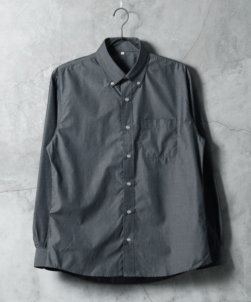 ボタンダウンブロードシャツ | メンズ 長袖 シャツ 洗える 洗濯機 ビジネス カジュアル シンプル 無地 ストライプ