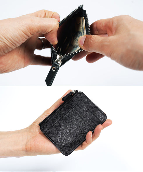 コンパクトウォレット PUレザー カード&コインケース │ ミニウォレット カードケース コインケース 小銭入れ 8枚収納 PUレザー コンパクト 軽量 耐久性 収納力 スマートウォレット メンズ レディース ユニセックス 旅行 サブウォレット シンプル