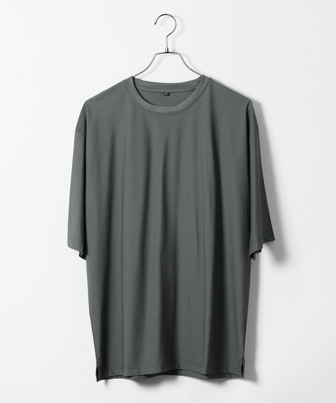 接触冷感Q-MAX0.3 鹿の子オーパーサイズTシャツ