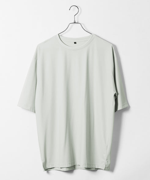 接触冷感Q-MAX0.3 鹿の子オーパーサイズTシャツ