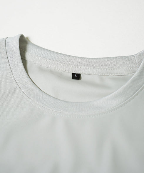 接触冷感Q-MAX0.3 鹿の子オーパーサイズTシャツ