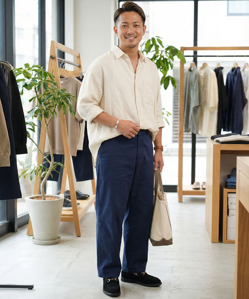 本革ローファー