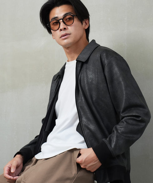 Bブラック(襟付ジャケットジャケットタイプ)model:RYO 183cm 71kg Lsize