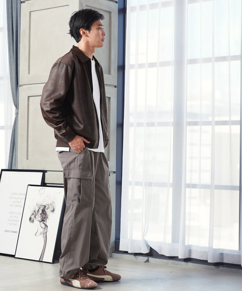 Bブラウン(トラックジャケットタイプ)model:RYO 183cm 71kg Lsize