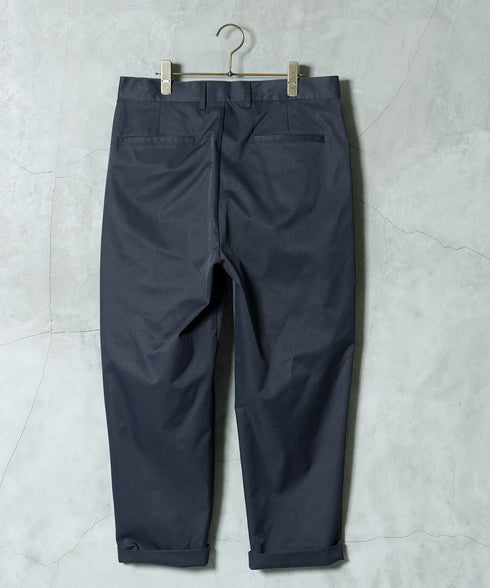 2タックワイドテーパードチノパンツ | メンズ チノパン プリーツパンツ ワイドパンツ 裾2WAY コットンライク 軽量 シワになりにくい 洗える イージーケア きれいめ 大人 アイボリー ベージュ ネイビー 春夏 20代 30代 40代