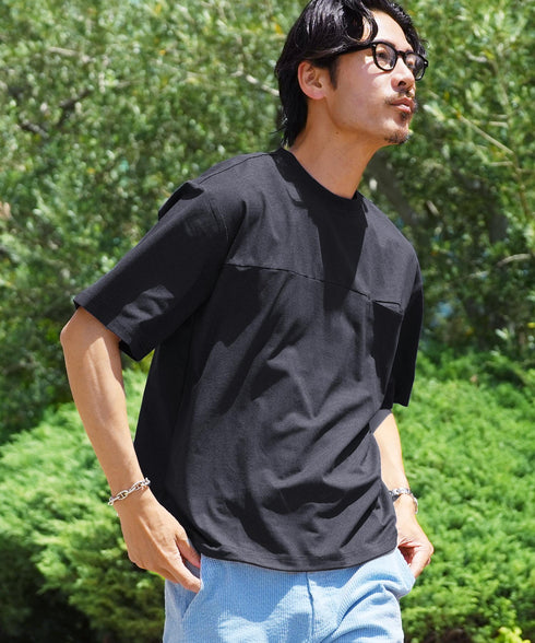 ワイドメッシュドローコードTシャツ【吸水速乾・接触冷感・遮熱・UV対策】