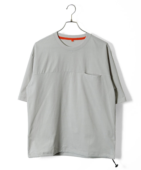 ワイドメッシュドローコードTシャツ【吸水速乾・接触冷感・遮熱・UV対策】